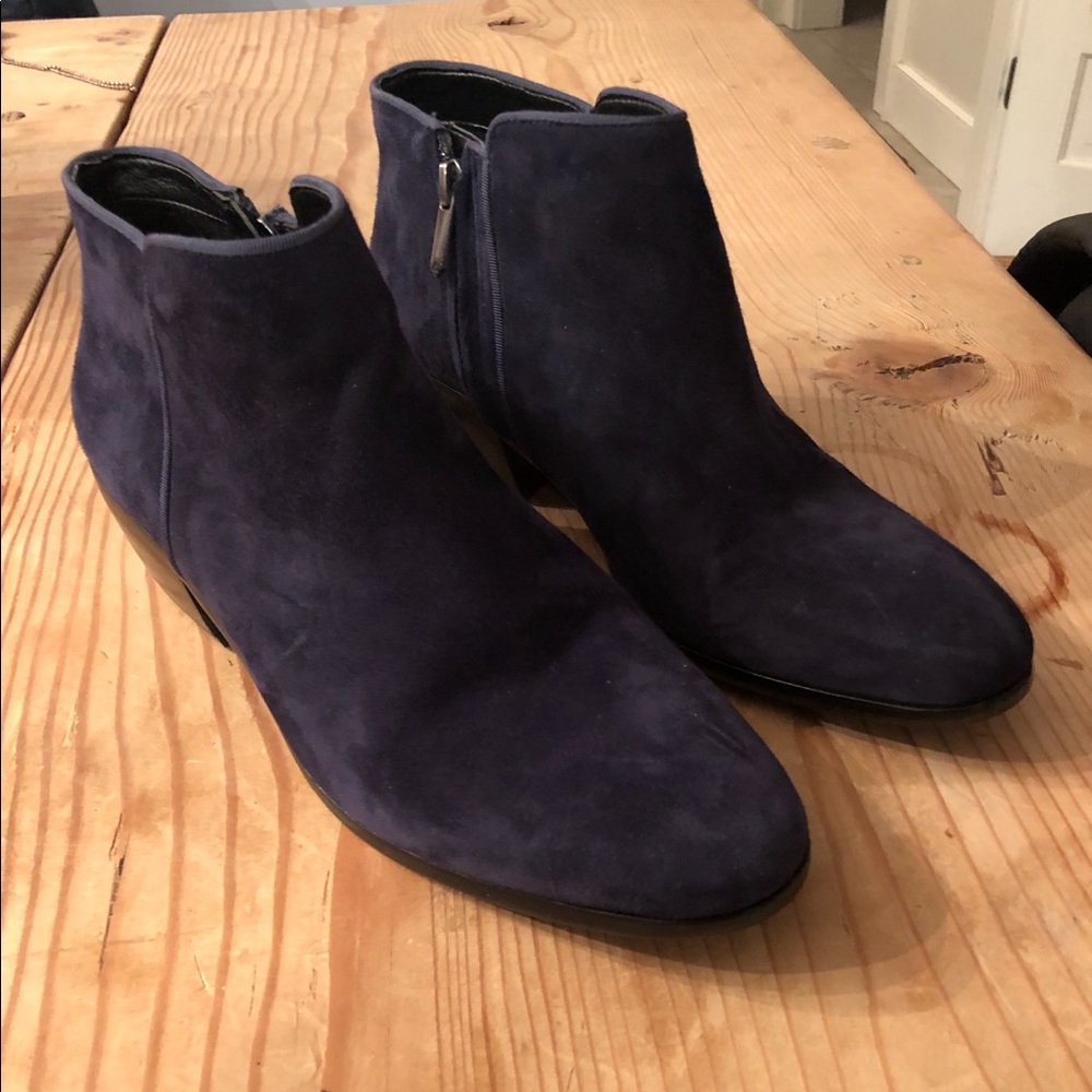 Sam edelman navy suede booties
